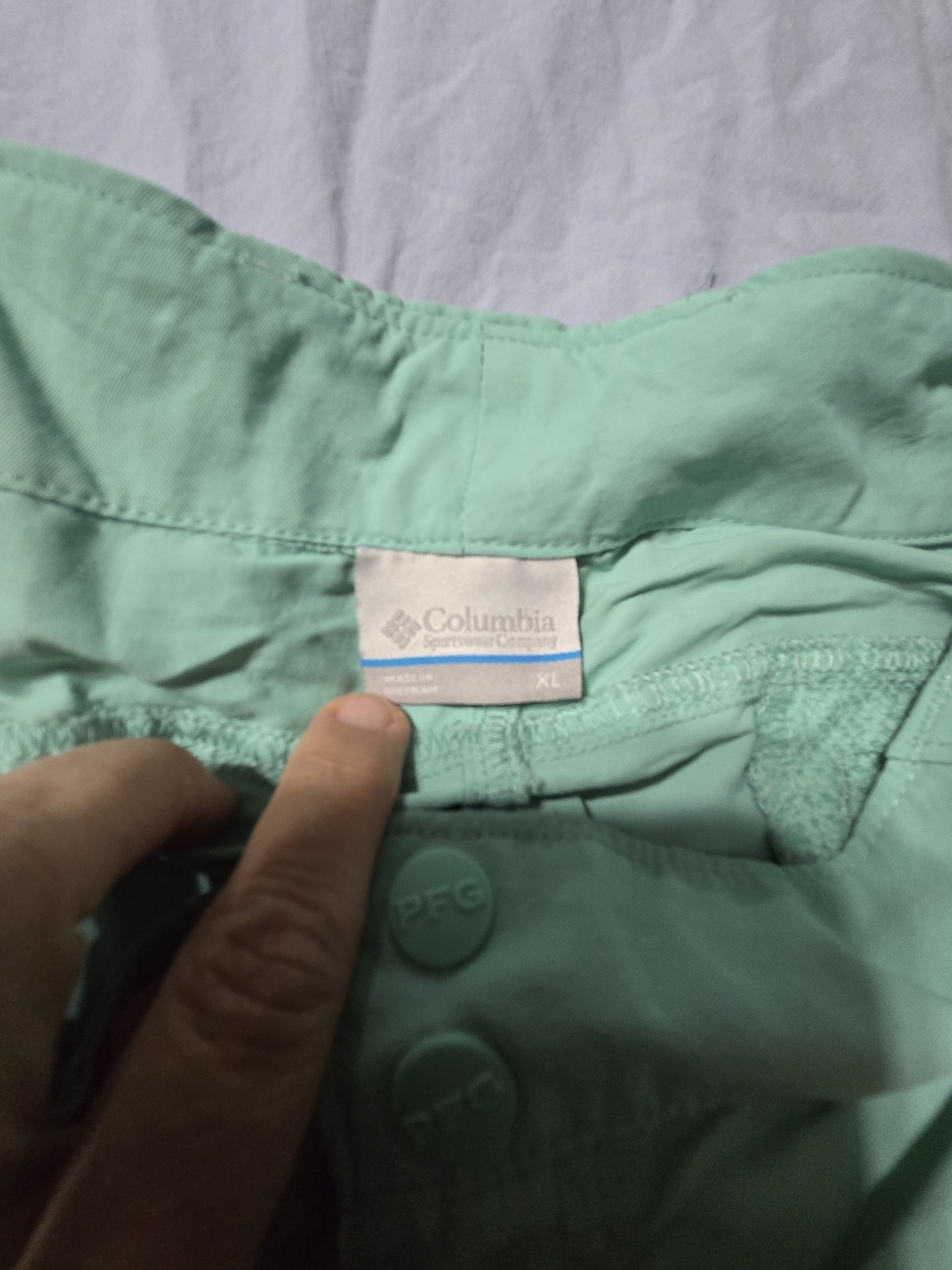 Columbia PFG Mint Green Outdoor Shorts XL